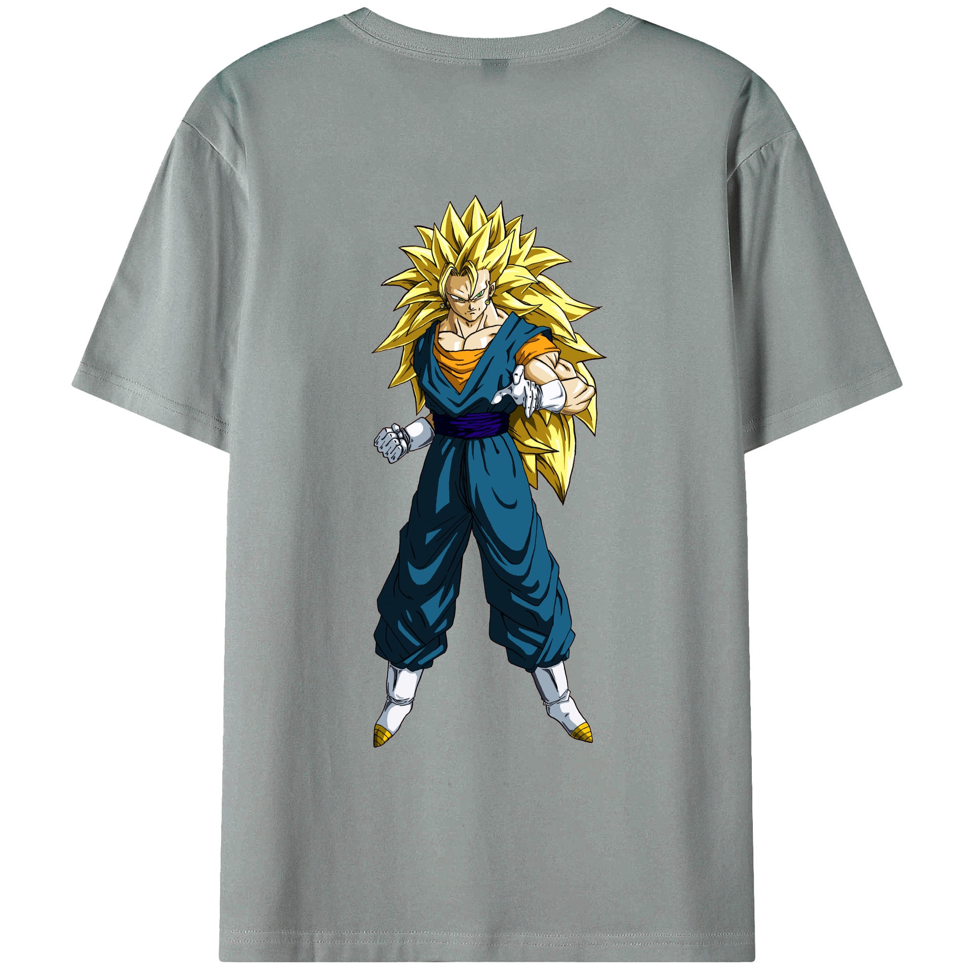 （画像用） ドラゴンボール ベジット DRAGON BALL Vegetto 綿100％ メンズ半袖Tシャツ（バックプリント） 通気性